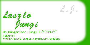 laszlo jungi business card